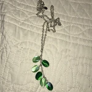 Green drop necklace